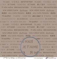 Embellissement Scrap Je t'aime multilingue, avec SiOnPrenaitLeTemps, Coll. Mon Valentin