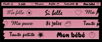 Embellissement Scrap Ruban Imprimé Ma Fille, Bébé