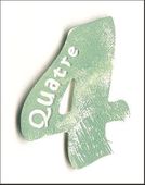 Embellissement Scrap Chiffre 4
