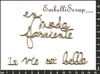 Embellissement Scrap Mots 