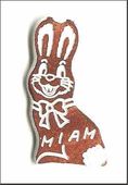 Embellissement Scrap Lapin en Chocolat 