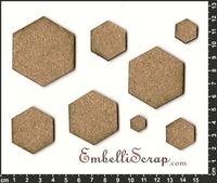 Embellissement Scrap Hexagones pleins, en Liège