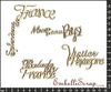 embellissement en français pour le scrapbooking Les Petits Mots de la balade en France, par E=Va, en Carton bois