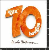 Embellissement Scrap Chiffre 10