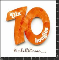 Embellissement Scrap Chiffre 10