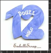 Embellissement Scrap Chiffre 12