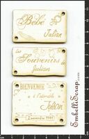 Embellissement Scrap Plaques 