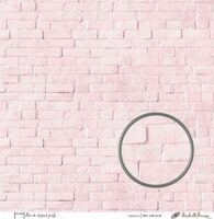 Embellissement Scrap Mur de briques girly, Coll. C'est une fille