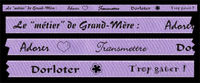 Embellissement Scrap Ruban Imprimé Le Métier de Grand-Mère