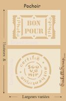 Embellissement Scrap Bon pour 1 photo, en Pochoir