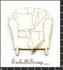 embellissement en français pour le scrapbooking Fauteuil cosy, en Carton