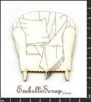 Embellissement Scrap Fauteuil cosy, en Carton