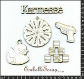 Embellissement Scrap Kermesse, en Carton bois