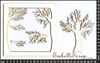 embellissement en français pour le scrapbooking Cadre Arbre d'hiver, en Carton bois