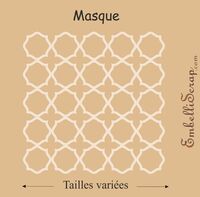 Embellissement Scrap Grille à 4 pétales, de différentes tailles, Masque