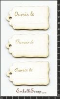 Embellissement Scrap Trois Etiquettes 