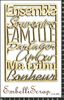 embellissement en français pour le scrapbooking Mots de la Famille encadrés, en Carton bois