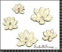 Embellissement Scrap Fleurs d'hiver, en Carton