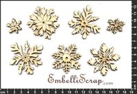 Embellissement Scrap Flocons fleuris, en Carton
