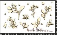 Embellissement Scrap Branchage d'hiver, en Carton