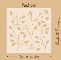 Embellissement Scrap Fond de branchages d'hiver, de différentes tailles, Pochoir