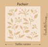 embellissement en français pour le scrapbooking Fond de branchages à boules, de différentes tailles, Pochoir