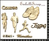 Embellissement Scrap Course et jogging, en Carton