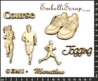 Embellissement Scrap Course et jogging, en Carton