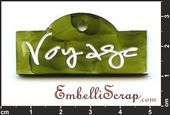 Embellissement Scrap Plaque Voyage, POC
