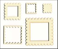Embellissement Scrap Cadres Carrés 