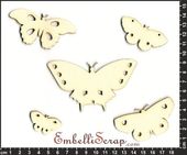 Embellissement Scrap Nuée de Papillons, en Carton bois