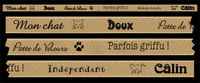Embellissement Scrap Ruban Imprimé Mon Chat