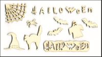 Embellissement Scrap Halloween, en Carton bois