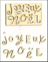 Embellissement Scrap Joyeux Noël petit format en Carton