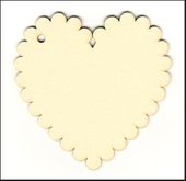 Embellissement Scrap Page coeur Petit-Beurre en Carton