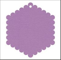 Embellissement Scrap Page Hexagonale Petit-Beurre, en Papier