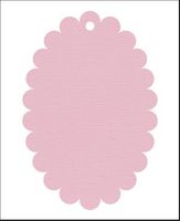 Embellissement Scrap Page Ovale Petit-Beurre, en Papier