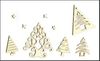 embellissement en français pour le scrapbooking Forêt de Sapins de Noël en carton