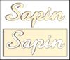 embellissement en français pour le scrapbooking Mot Sapin en Carton