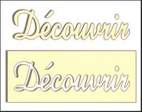 Embellissement Scrap Mot Découvrir en Carton
