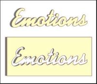 Embellissement Scrap Mot Emotions en Carton