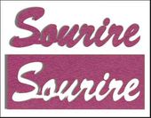 Embellissement Scrap Mot Sourire en Feutrine