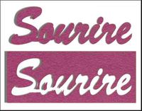 Embellissement Scrap Mot Sourire en Feutrine