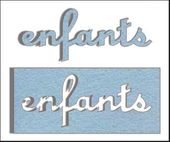 Embellissement Scrap Mot enfants en Feutrine