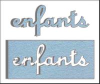 Embellissement Scrap Mot enfants en Feutrine