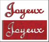 embellissement en français pour le scrapbooking Mot Joyeux en Feutrine