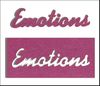 embellissement en français pour le scrapbooking Mot Emotions en Feutrine