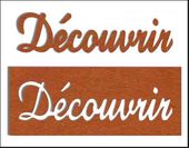 Embellissement Scrap Mot Découvrir en Feutrine