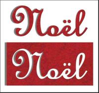 Embellissement Scrap Mot Noël en Feutrine