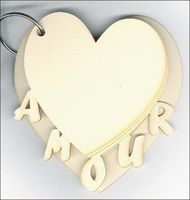 Embellissement Scrap Mini Album Coeur Amour en Carton
